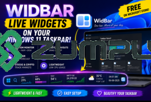 WidBar Review: Put Live Widgets on Your Windows 11 Taskbar (Free) | Free Download